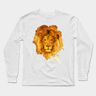 Watercolor Lion Long Sleeve T-Shirt